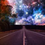 Imagen alusiva a la astrología: cielo estrellado sobre una carretera