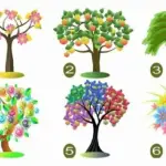 Diseños de árbol numerados del 1 al 6