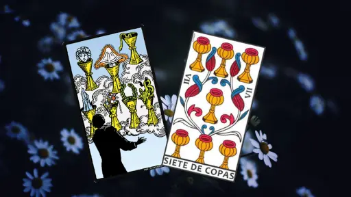 Siete de copas del Tarot